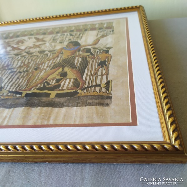 Egyptian papyrus picture nicely framed for sale!