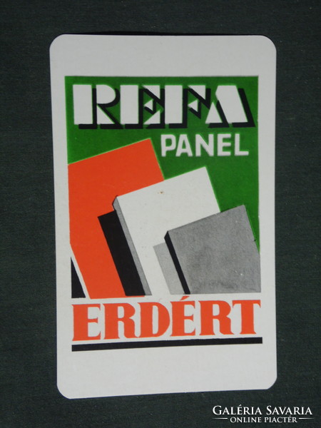 Kártyanaptár, 25 éves ERDÉRT faipari feldolgozó,értékesítő vállalat, refa panel, 1976 ,   (2)