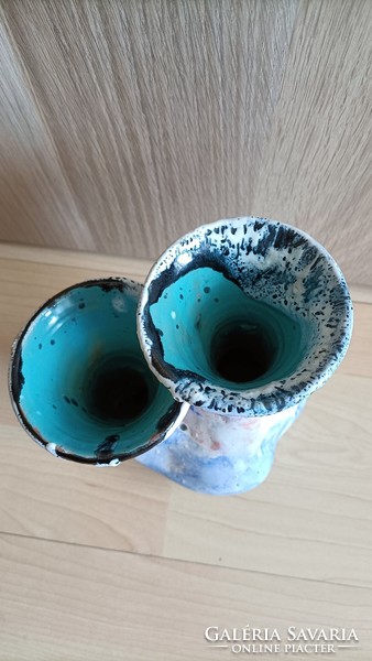Ceramic vase with two necks
