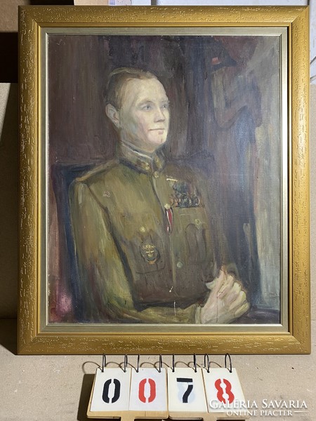 Representation of a Hungarian chief officer, painting, xx. Beginning of the century, oil on canvas, 80 x 100 cm.