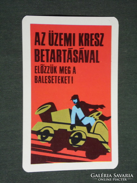 Kártyanaptár, SZOT munkavédelmi osztály,grafikai rajzos,plakát reklám, üzemi KRESZ,  1976 ,   (2)