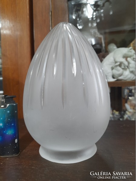 Üveg Csiszolt Lámpa Búra.18 cm.