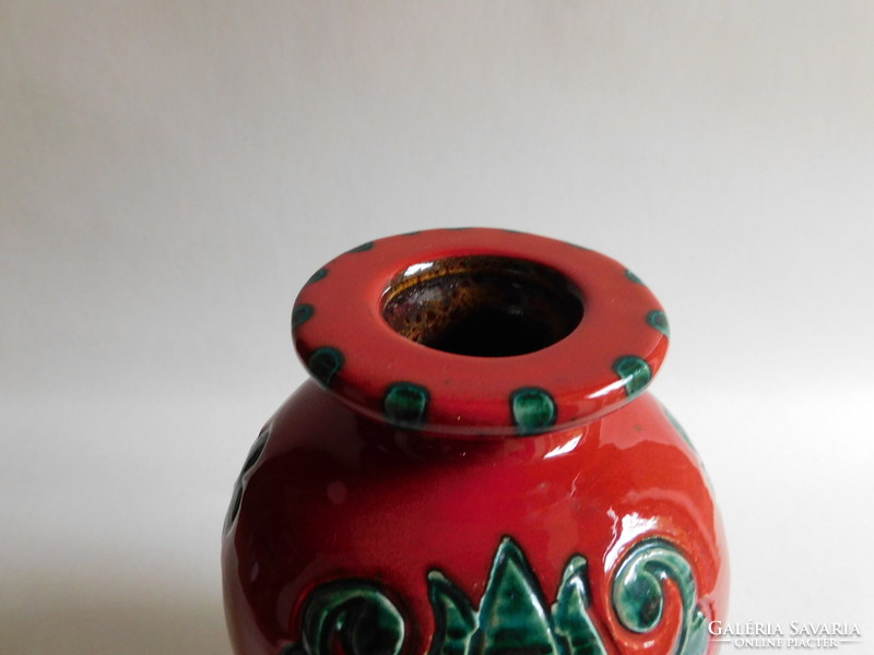Gmunden (gmundner ceramics) rare hand-painted vase 16 cm