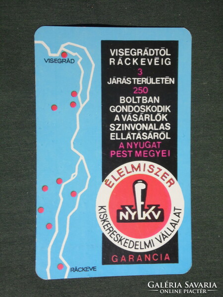 Card calendar, food company from Nékv Visegrád to Rákkeve, 1976, (2)