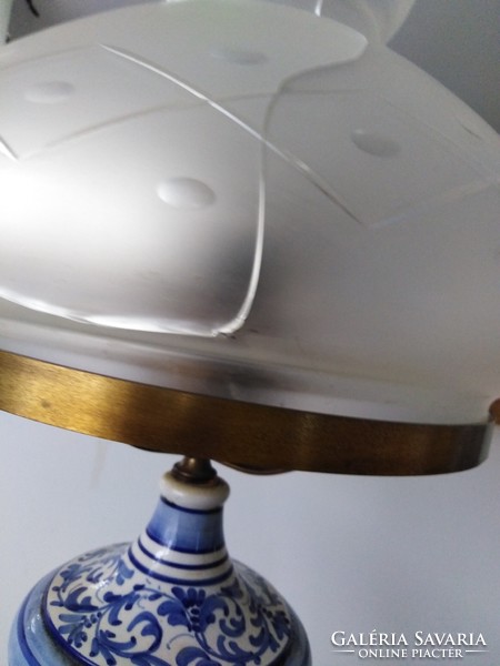 Kerámia asztali lámpa - nagypolgári jelleggel / antik