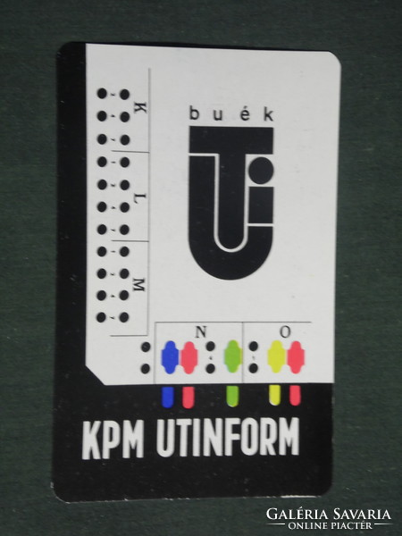 Card calendar, kpm uniform, 1976, (2)