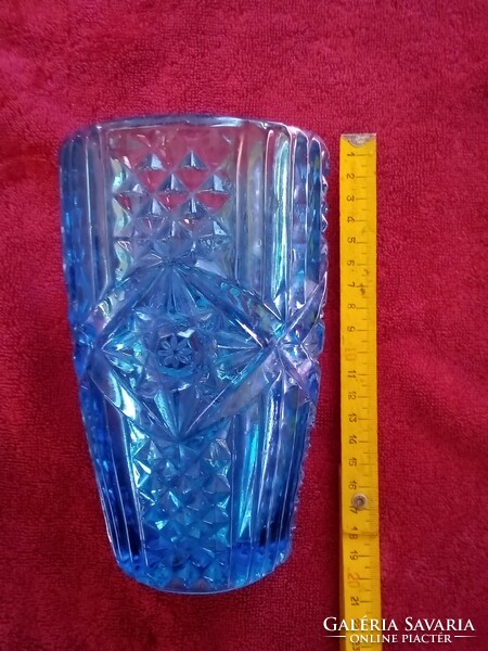 Art deco blue glass vase