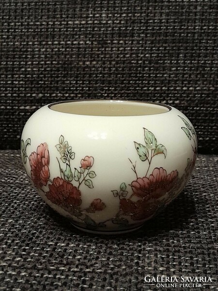 Zsolnay pillangós kis porcelán váza,kaspó.