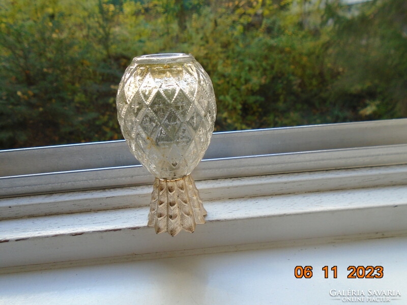 1970  ANANÁSZ dombor mintás parfűmös üveg aranyozott kupakkal az AVON-tól