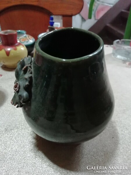 Marked ceramic vase is in the condition shown in the pictures, 13 cm