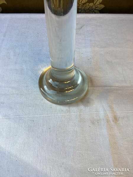 Biedermeier üveg posztamens 37 cm.
