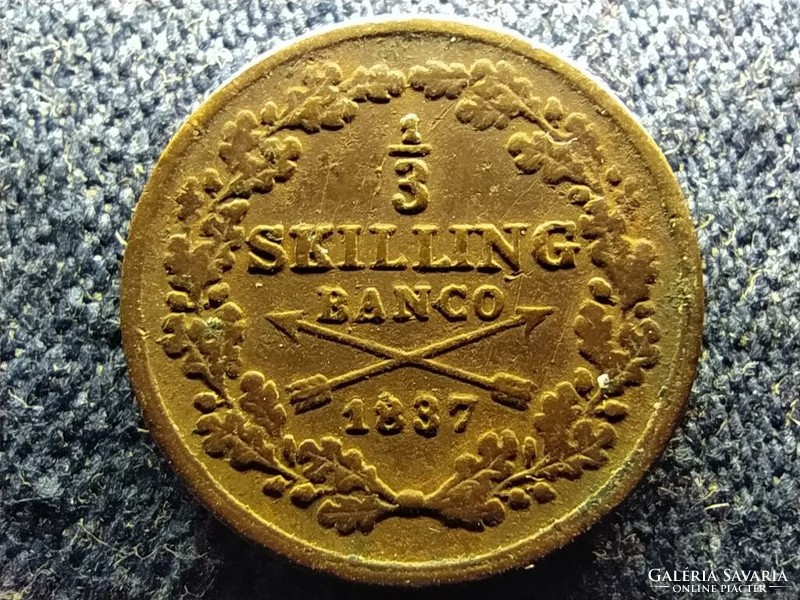 Svédország XIV. Károly János (1818-1844) 1/3 skilling banco 1837 (id62732)