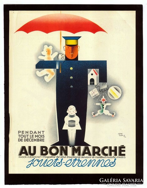 Jean Carlú: au bon marché art-deco advertisement/ lithograph 1932