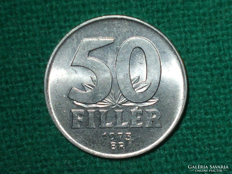 50 Filér 1973 ! It was not in circulation! Greenish!