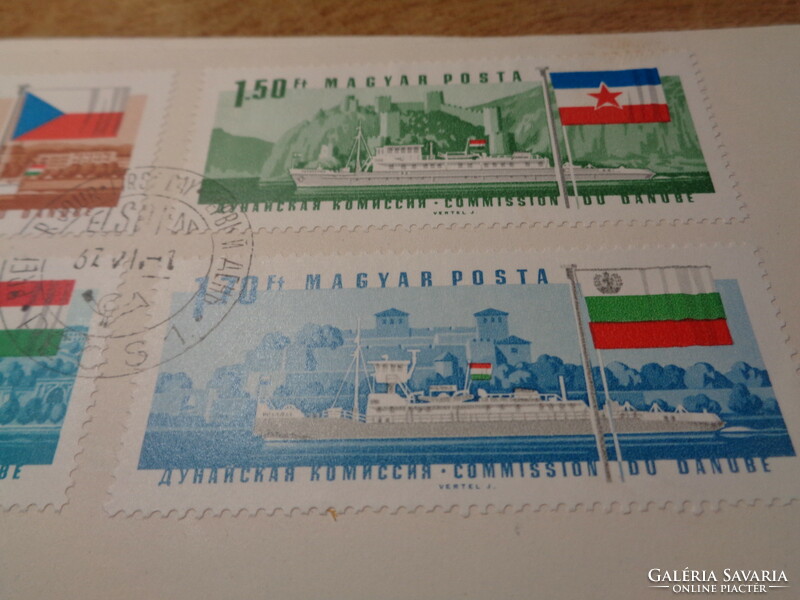 Two, first day stamp issue, danubius Budapest Danube Commission 1967.