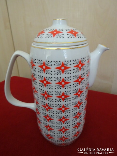 Raven Háza porcelain, star pattern coffee pot. Jokai.