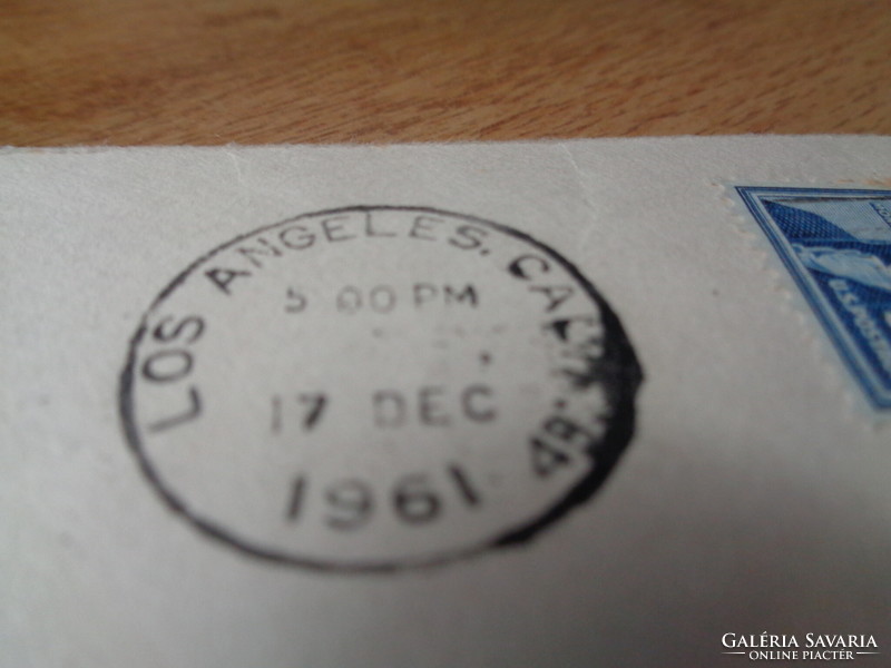 USA   boríték  +  bélyeg  Los Angeles 1961
