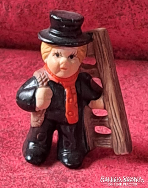 Christmas and New Year porcelain chimney sweep