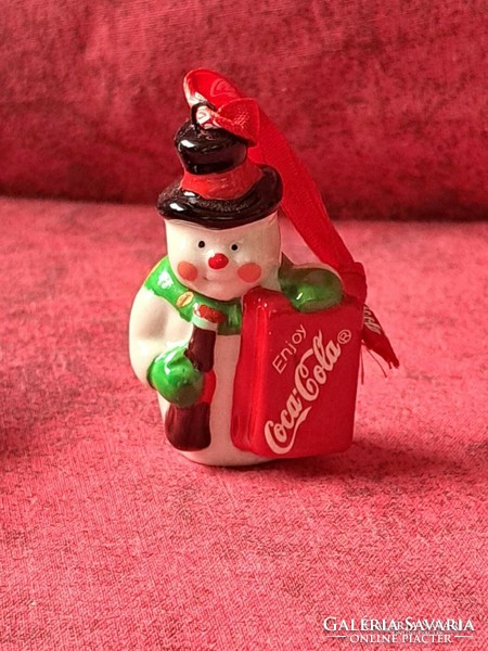 Christmas coca colas porcelain tree decoration in its own box (snowman)