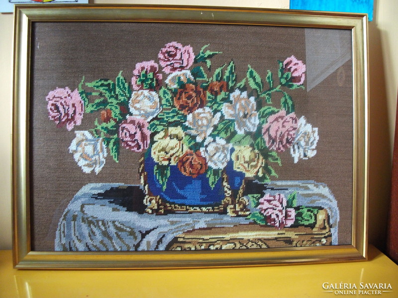 A large, wonderful tapestry still life