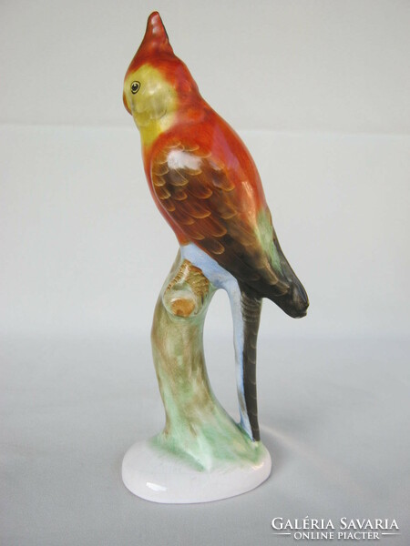 Bodrogkeresztúri kerámia nagy színes papagáj