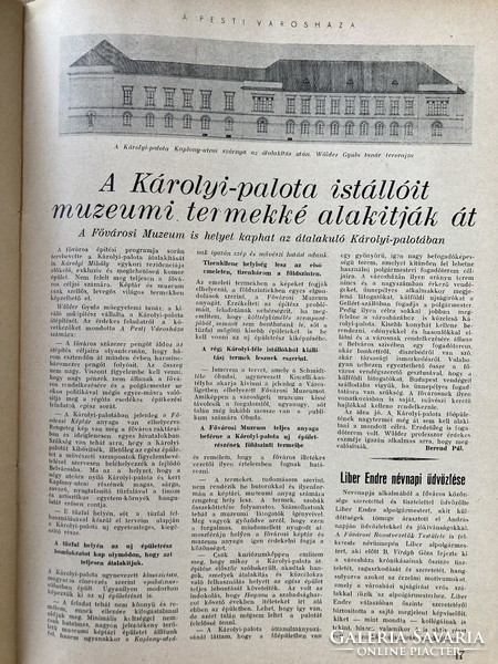 The Pest Town Hall, urban policy and critical review - December 1935 - Budapest historical rarity