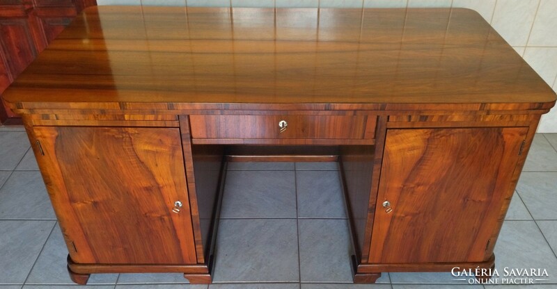 Art Deco íróasztal frissen restaurált álomszép antik íróasztal