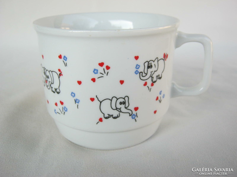 Zsolnay porcelain elephant fairy tale pattern children's mug