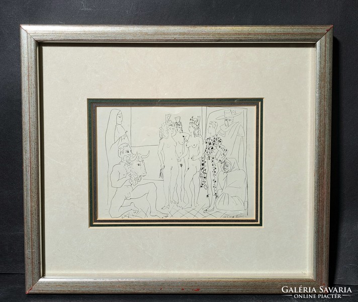 Picasso: A három nő és a torreádor - szép keretben