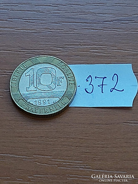 France 10 francs 1991 bimetal 372