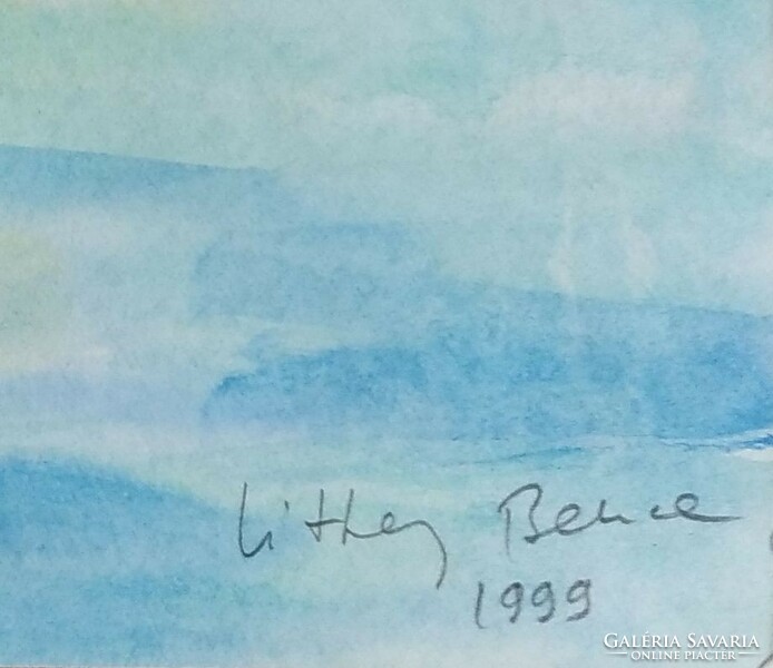 Litkey Bence: "Tihany" című gyönyörű akvarellje