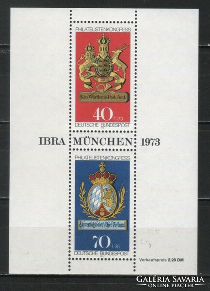Postatiszta Bundes 1779    Mi blokk 9      4,50 Euró  74 x 105 mm