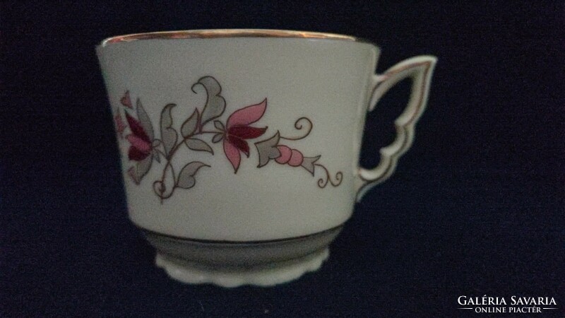 Zsolnay 4 db-os porcelán teás készlet / kávés készlet | Virág mintás
