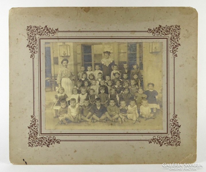 1P365 Antik iskolai csoportkép osztálykép 30 x 36 cm