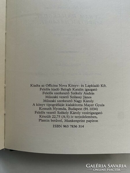 Erki edit: book of Hungarian quotations, officina nova publishing house, 1991.