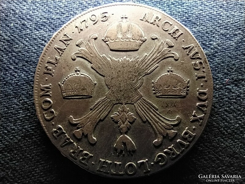 Osztrák Németalföld II. Ferenc (1792-1835) .873 ezüst 1 koronatallér 1795 H (id65475)