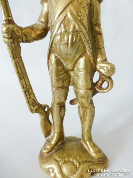 Antik tömör bronz Napóleon gárdista szobor,Régi Gárda gránátos,"Grognard"