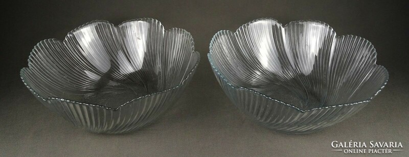 1P739 pair of large glass pashabahce serving bowls 11 x 29 cm
