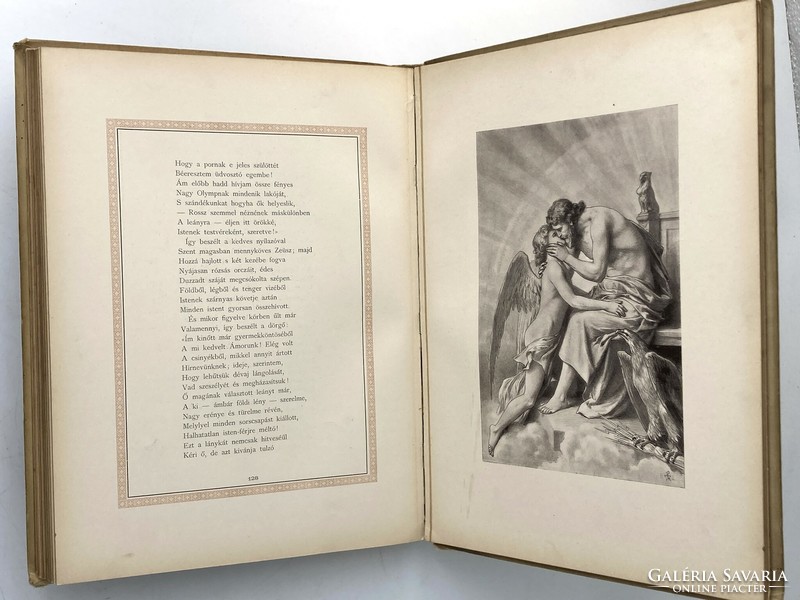 Amor és Psyche antik gyűjtői kiadvány cinkográfiákkal és fénynyomatokkal, 1894