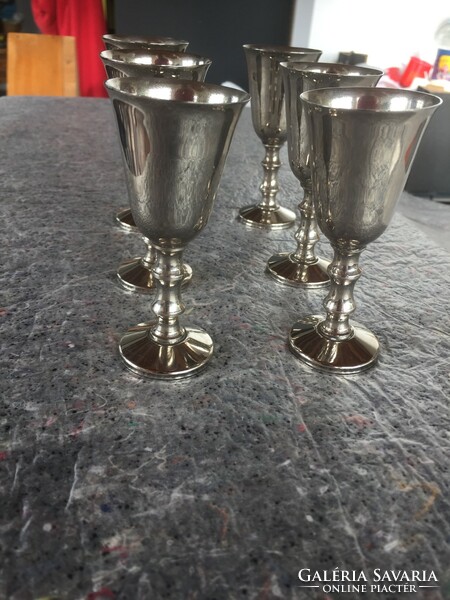 6 stainless steel brandy glasses (200)