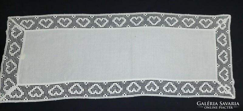 Tablecloth with crochet border 93x36cm