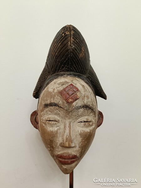 Antik afrikai patinás fa maszk Punu népcsoport Gabon africká maska 288 dob3 8002