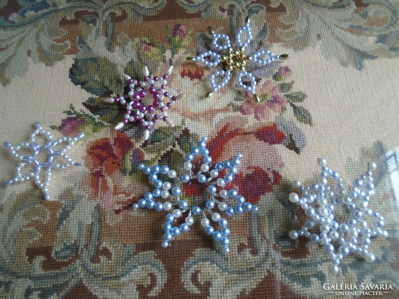 5 Pcs. Handmade Christmas tree ornament, Christmas decoration.