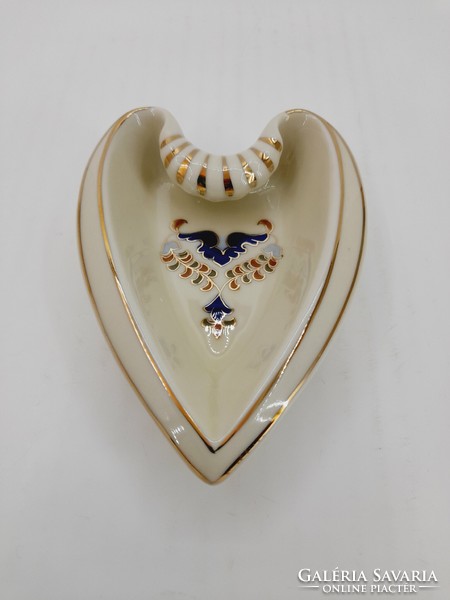 Zsolnay heart-shaped bowl, ring holder