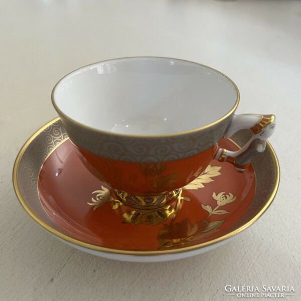 Herendi Chrysanteme d'Or kávés csésze + alj (3371)