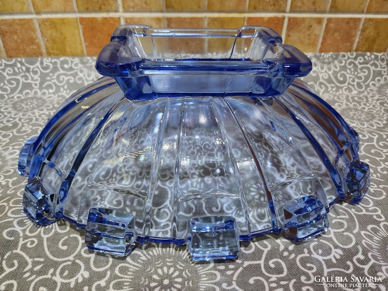 Üveg Antik Stölzle Art Deco Kínáló