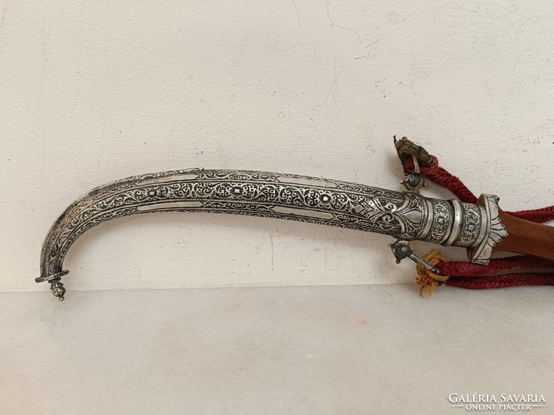 Antik Jambiya arab perzsa Szíria Marokkó berber tőr ezüst tokos kés fegyver 391 8092