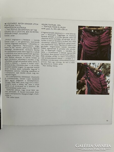 János Frank: the living textile, art book