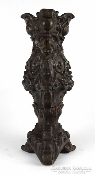 1P685 antique large cast iron vase decorative vase 30 cm
