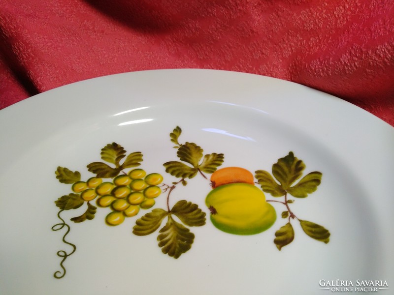 Gyönyörű gyümölcs mintás porcelán mély kínáló tál, tányér, Kahla